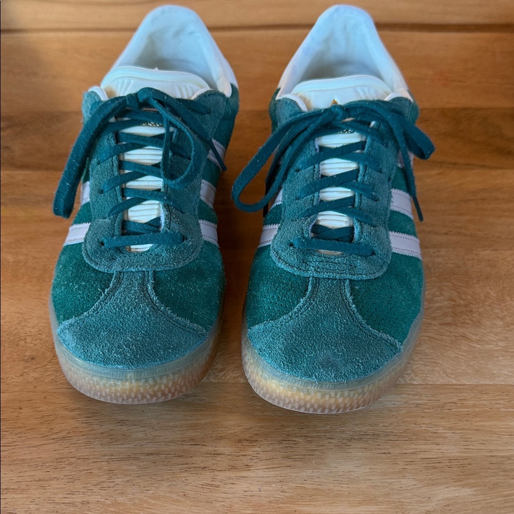 adidas Originals Green and White Gazelle Women's Sneakers